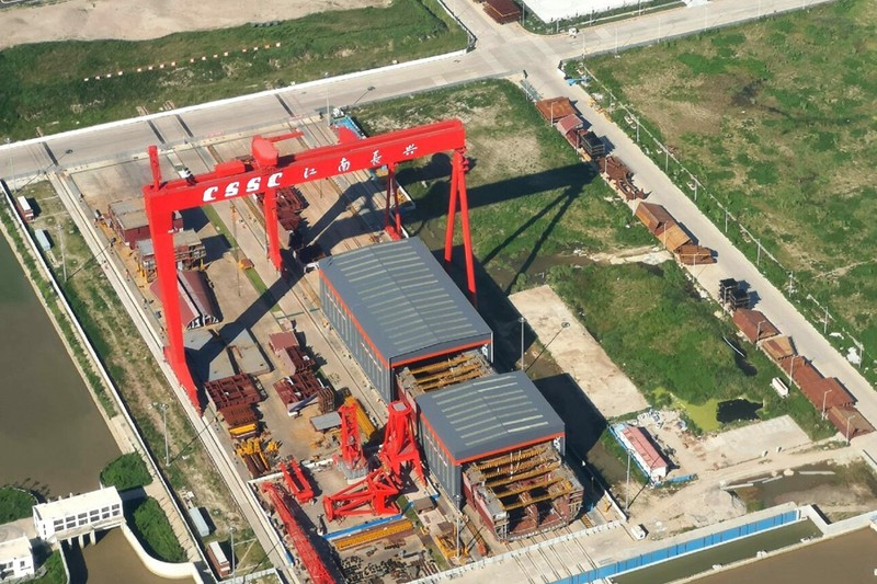 Chiếc tàu sân bay thứ 3 có nguy cơ chậm tiến độ vì thiếu lao động do COVID-19 (Ảnh: Dingsheng)