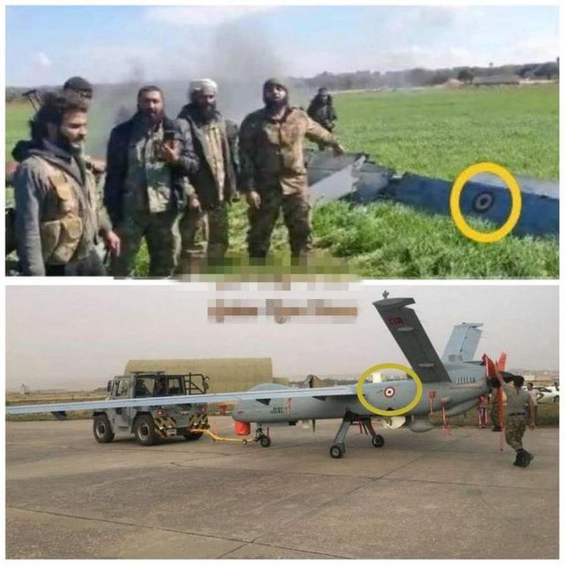 Máy bay không người lái hỗn hợp trinh sát chiến đấu Anka của Thổ Nhĩ Kỳ bị phía Syria bắn hạ (Ảnh: Sohu).