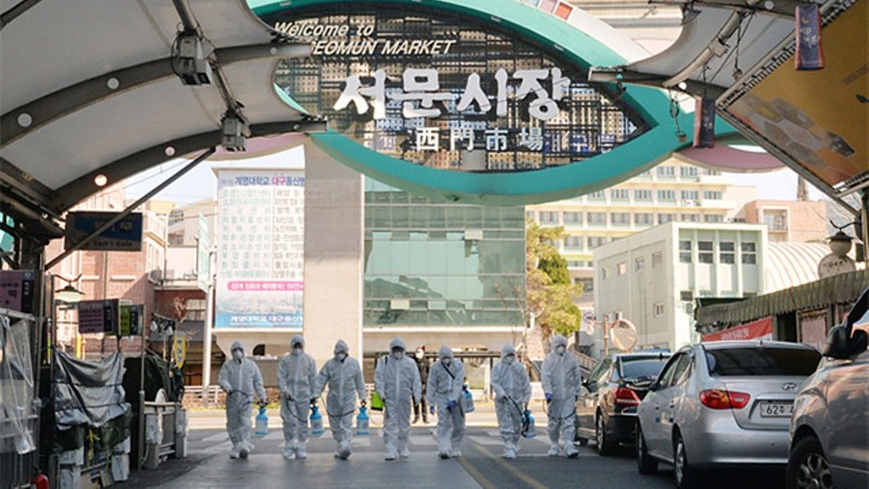 Số bệnh nhân bị nhiễm COVID-19 ở Hàn Quốc đã là 6.553 người (Ảnh: Yonhap).