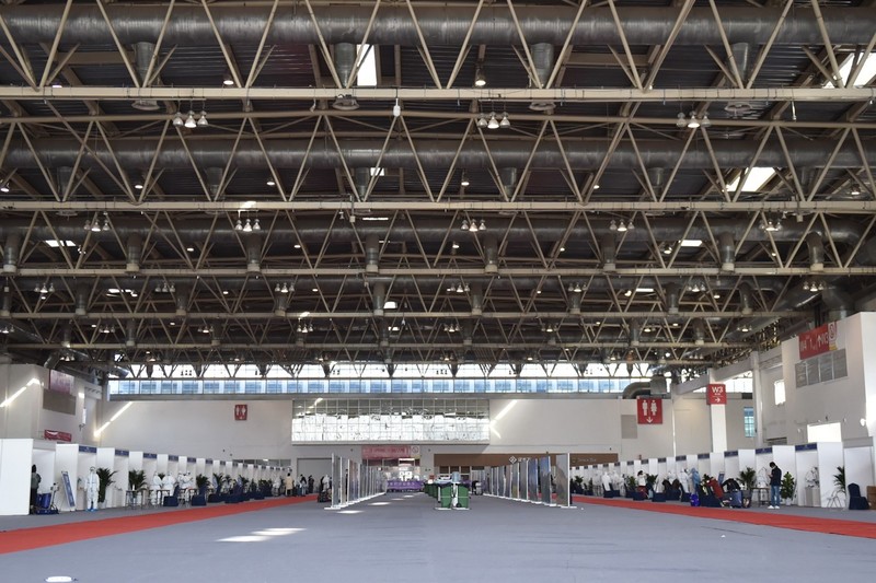 Khu vực tập kết của các tỉnh tại Trung tâm Triển lãm quốc tế Bắc Kinh (Ảnh: Tân Hoa xã). Khu vực tập kết của các tỉnh tại Trung tâm Triển lãm quốc tế Bắc Kinh (Ảnh: Tân Hoa xã).