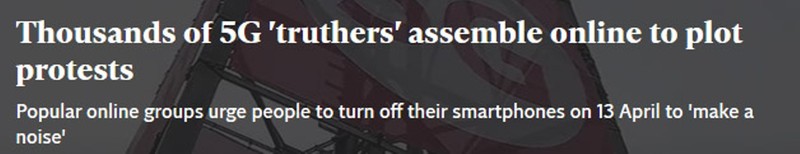 Có cả một kế hoạch chống mạng 5G của hàng ngàn người - theo The Independent (Ảnh: Guancha).