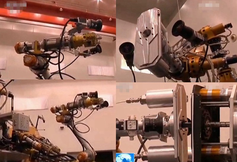 Năm 2017, CCTV công bố các cánh tay máy Trung Quốc chế tạo dùng để "bắt cóc" vệ tinh của đối phương trong không gian (Ảnh: Đa Chiều).