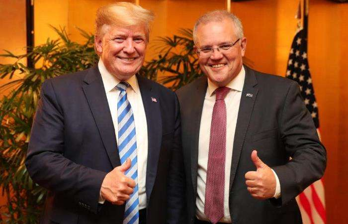 Thủ tướng Morrison tuyên bố nhát trí với lập trường của Mỹ đối với Trung Quốc trong vấn đề Biển Đông (Ảnh: aljazeera.net).