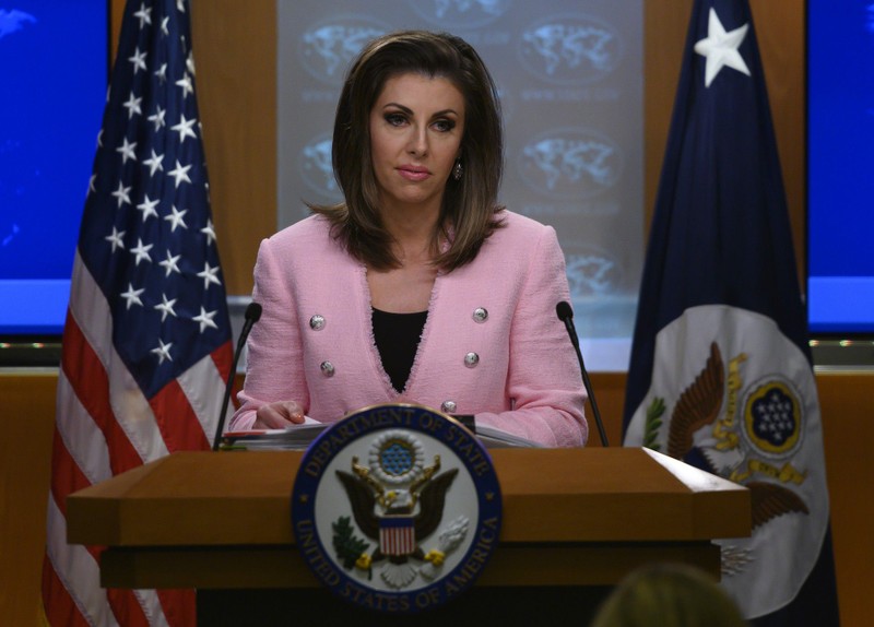 Người phát ngôn Bộ Ngoại giao Mỹ Morgan Ortagu: "các nhà ngoại giao của chúng ta ở Trung Quốc cũng phải được tự do hành động như các nhà ngoại giao Trung Quốc ở Mỹ”.(Ảnh: AFP).