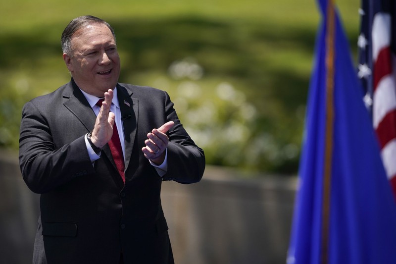Ngày 23/7/2020,Ngoại trưởng Mỹ Mike Pompeo tuyên bố chính sách tiếp cận Trung Quốc đã thất bại, kệu gọi thành lập Liên minh dân chủ toàn cầu chống Trung Quốc (Ảnh: AP). Ngày 23/7/2020,Ngoại trưởng Mỹ Mike Pompeo tuyên bố chính sách tiếp cận Trung Quốc đã thất bại, kệu gọi thành lập Liên minh dân chủ toàn cầu chống Trung Quốc (Ảnh: AP).