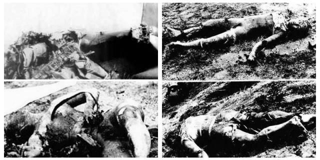 Thi thể các nạn nhân bị văng ra và bị thiêu cháy (Ảnh: Kanlishi).