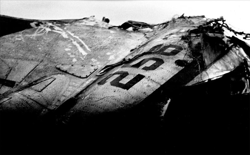 Mảnh xác máy bay có số hiệu 256 (Ảnh: Deutsche Welle).