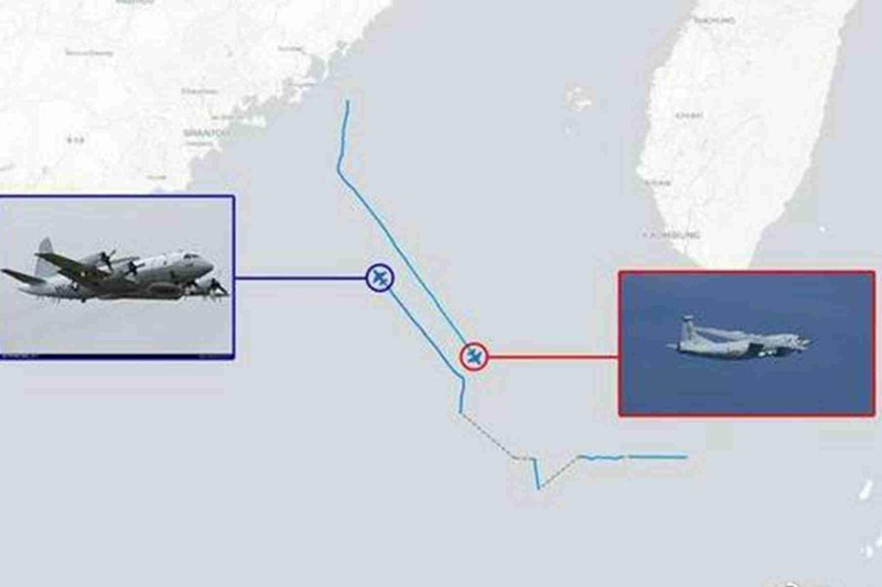 Máy bay quân sự của Mỹ và Trung Quốc bay đối đầu nhau hôm 26/1 trong Vùng nhận dạng phòng không Tây Nam Đài Loan (Ảnh: Dongfang). Máy bay quân sự của Mỹ và Trung Quốc bay đối đầu nhau hôm 26/1 trong Vùng nhận dạng phòng không Tây Nam Đài Loan (Ảnh: Dongfang).