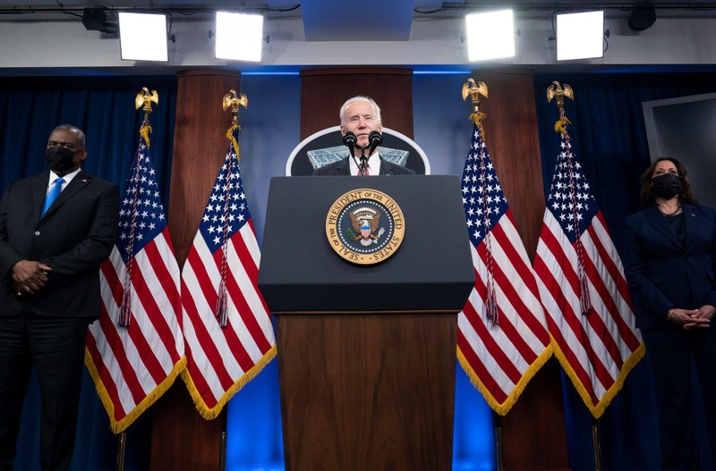 Ngày 10/2, Tổng thống Joe Biden tuyên bố thành lập Nhóm công tác Trung Quốc của Bộ Quốc phòng để đối phó với Bắc Kinh (Ảnh: Reuters).