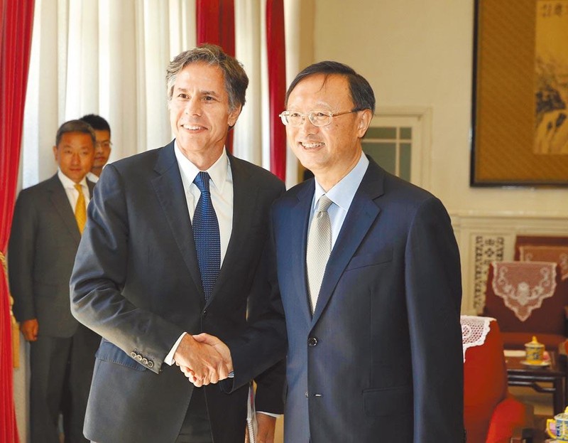 Hai ông Dương Khiết Trì và Antony Blinken đã từng gặp nhau năm 2015 ở Bắc Kinh (Ảnh: chinatimes).