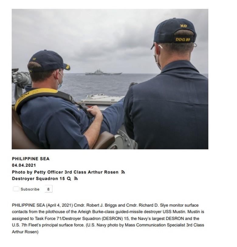 Tin tức về vụ việc được đăng tải trên trang web của Hải quân Mỹ (Ảnh: Đa Chiều). Tin tức về vụ việc được đăng tải trên trang web của Hải quân Mỹ (Ảnh: Đa Chiều).