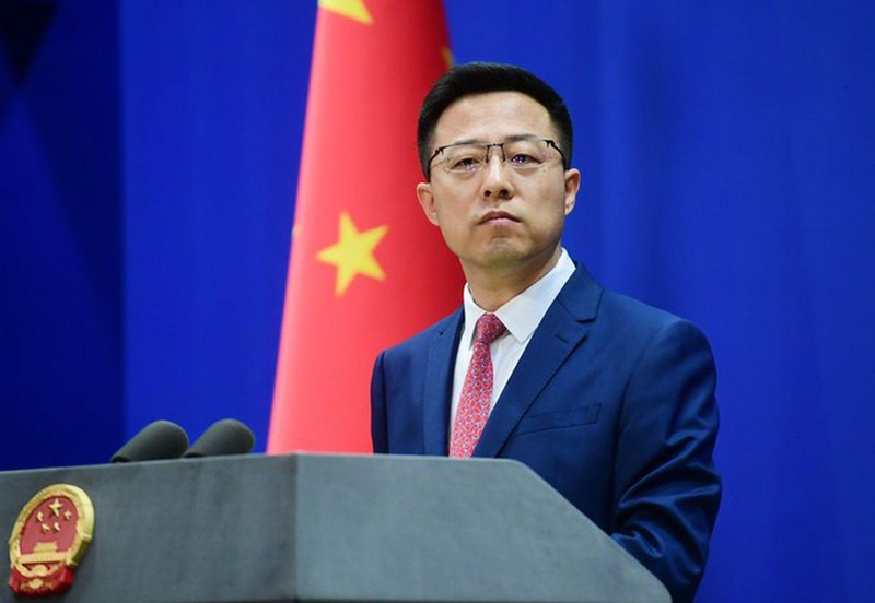 Ông Triệu Lập Kiên: Trung Quốc kiên quyết bác bỏ việc truy xuất nguồn gốc mang tính chính trị và đã chủ động đã đệ trình lên WHO phương án của Trung Quốc về công tác truy xuất nguồn gốc SARS-CoV-2 giai đoạn tiếp theo (Ảnh: Dwnews)