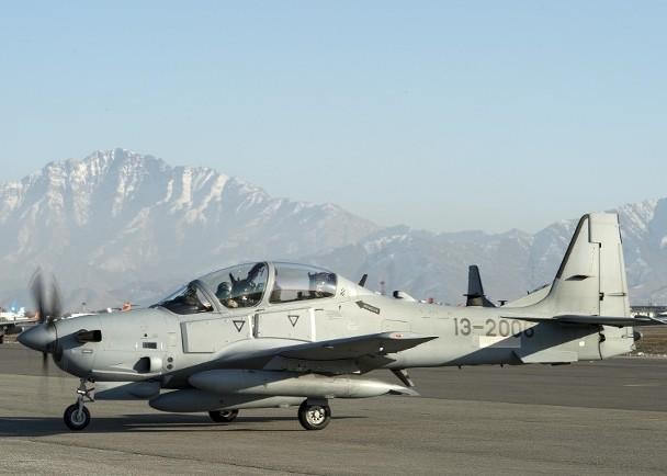 Máy bay cường kích A-29 của quân đội Afghanistan (Ảnh: Đông Phương).