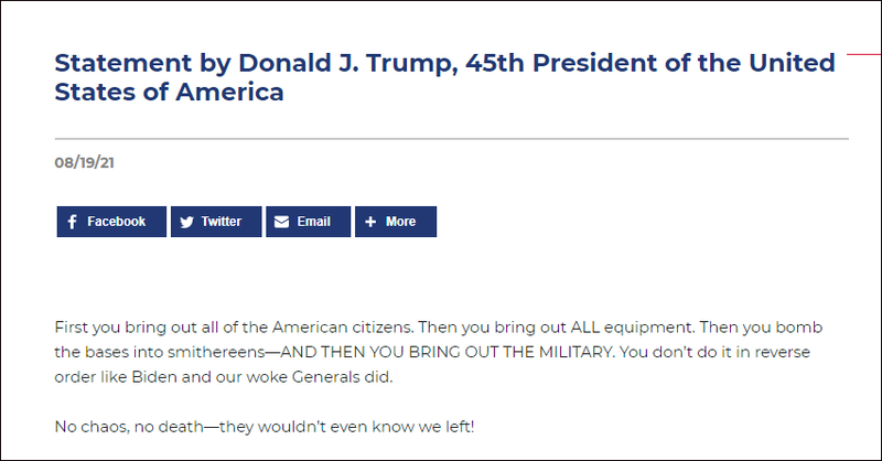 Ông Donald Trump phê phán kế hoạch rút khỏi Afghanistan của Tổng thống Joe Biden (Ảnh: guancha). Ông Donald Trump phê phán kế hoạch rút khỏi Afghanistan của Tổng thống Joe Biden (Ảnh: guancha).