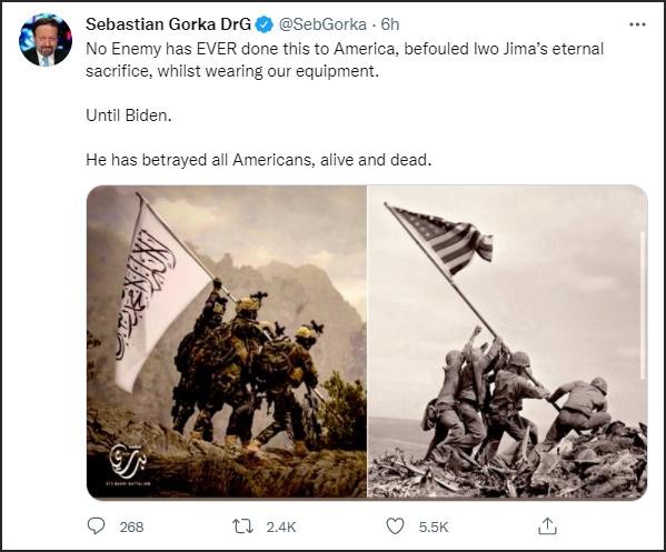Bản tweet với nội dung bức xúc của ông Sebastian Gorka. Bản tweet với nội dung bức xúc của ông Sebastian Gorka.