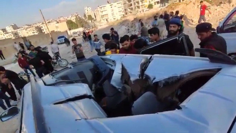 Một xe hơi chở phần tử khủng bố bị trúng tên lửa AGM-114R9X "Ninja bomb" (Ảnh: chinatimes). Một xe hơi chở phần tử khủng bố bị trúng tên lửa AGM-114R9X "Ninja bomb" (Ảnh: chinatimes).