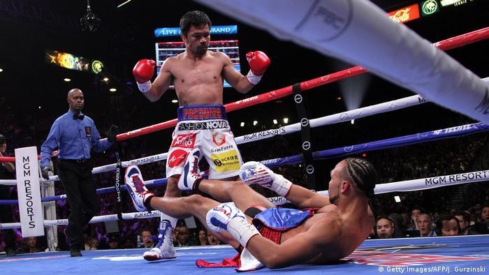 Thượng nghị sỹ Manny Pacquiao là người đang giữ 8 chức vô địch quyền anh thế giới (Ảnh: AFP).