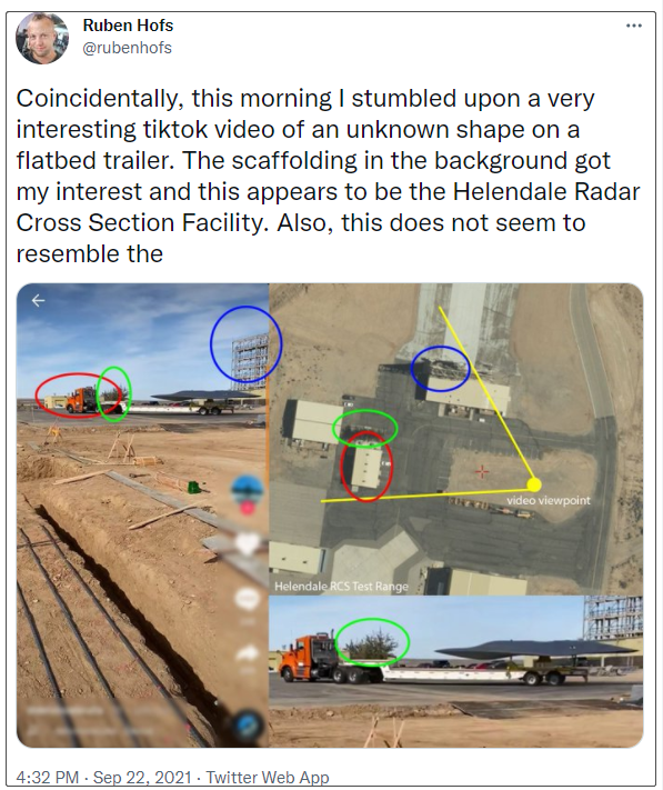 Bản tweet của Ruben Hofs về chiếc máy bay