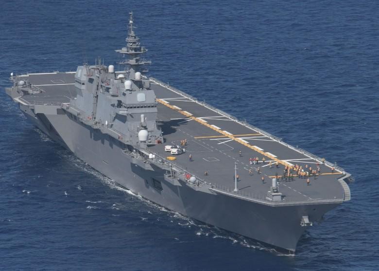 Tàu Izumo sau khi hoàn thành cải tạo, nâng cấp giai đoạn I (Ảnh: Đông Phương)