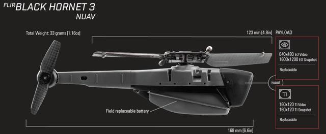 Chiếc Blackhornet-3 phiên bản mới nhất của Mỹ (Ảnh: QQ). Chiếc Blackhornet-3 phiên bản mới nhất của Mỹ (Ảnh: QQ).