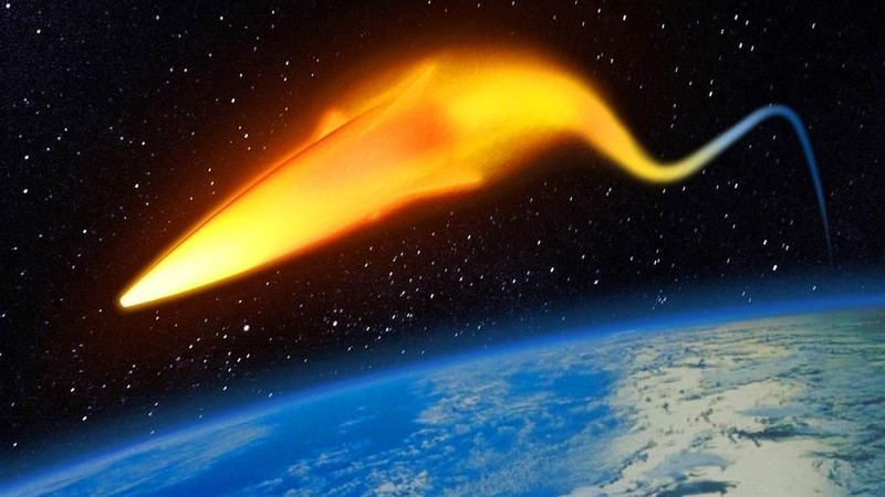 Mô tả giả tưởng đường bay của tên lửa siêu thanh (Ảnh: Chinatimes). Mô tả giả tưởng đường bay của tên lửa siêu thanh (Ảnh: Chinatimes).