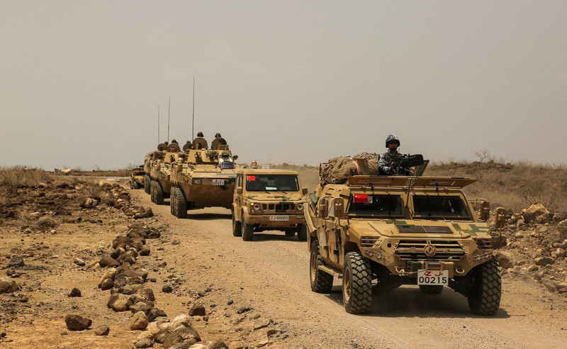 Lính Trung Quốc tại căn cứ ở Djibouti diễn tập (Ảnh: VCG).