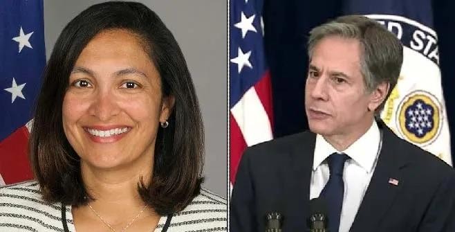 Ngày 20/12, Ngoại trưởng Mỹ Antony Blinken giao bà Uzra Zeya giữ chức Điều phối viên đặc biệt vấn đề Tây Tạng (Ảnh: AP). Ngày 20/12, Ngoại trưởng Mỹ Antony Blinken giao bà Uzra Zeya giữ chức Điều phối viên đặc biệt vấn đề Tây Tạng (Ảnh: AP).