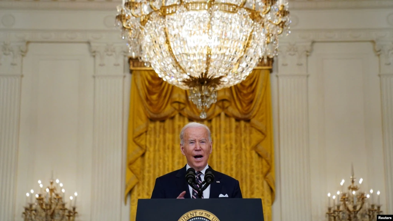 Ngày 22/2, Tổng thống Mỹ Joe Biden tuyên bố các biện pháp trừng phạt mới đối với Nga (Ảnh: Reuters)