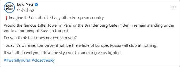 Bài viết trên trang Kiev Post