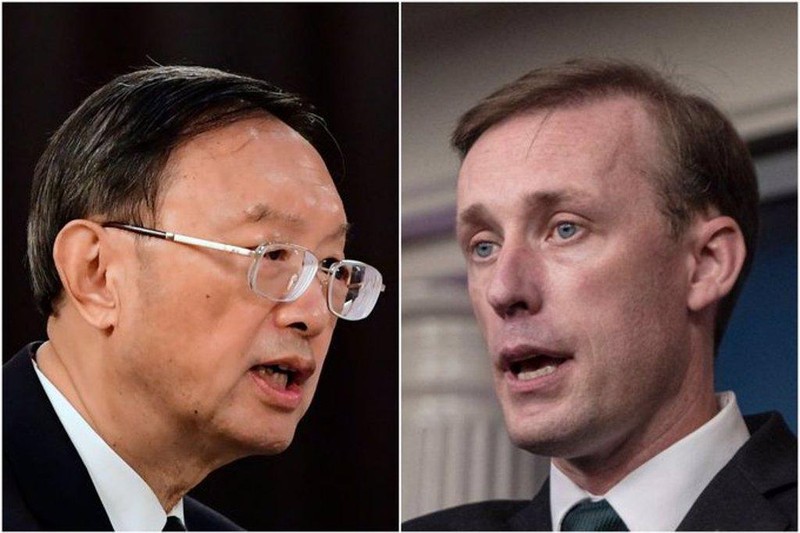 Cuộc gặp gỡ Dương Khiết Trì -Jake Sullivan tại Rome hôm 14/3 kéo dài 7 giờ mà không đạt kết quả (Ảnh: AP).