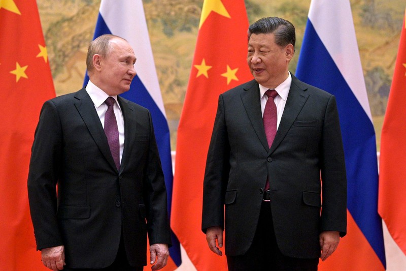 Hôm 4/2, ông Putin tới Bắc Kinh và hội đàm với ông Tập Cận Bình (Ảnh: Xinhua).