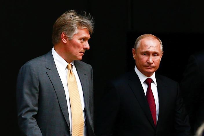 Ông Peskov và Tổng thống Nga Putin.