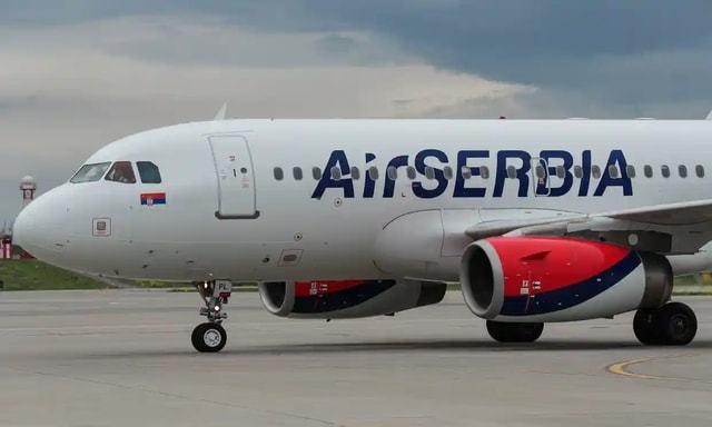 Máy bay của hãng Air Serbia trở thành đối tượng bị NATO đe dọa.