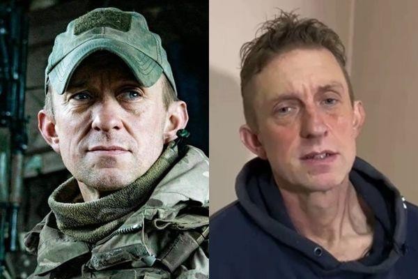 Shaun Pinner khi còn mặc áo lính Ukraine và sau khi bị bắt. Shaun Pinner khi còn mặc áo lính Ukraine và sau khi bị bắt.