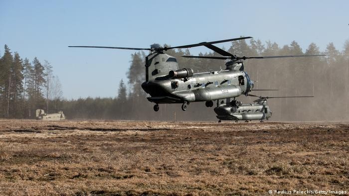 Quân đội Mỹ tiến hành cuộc tập trận Saber Strike ở Liathunia tháng 3/2022 (Ảnh: Getty).