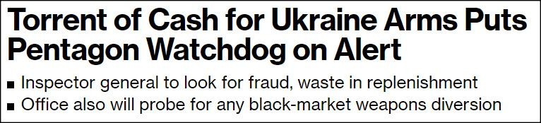 Bài viết của Bloomberg về vấn đề vũ khí viện trợ cho Ukraine bán chợ đen.