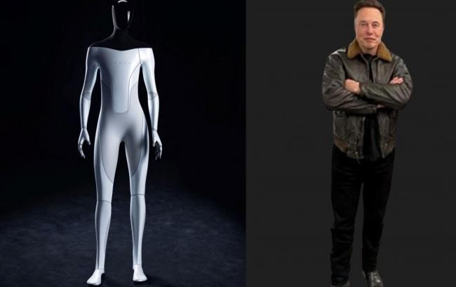 Ông chủ Tesla Elon Musk và robot Optimus dự kiến sẽ ra mắt ngày 1/10 tới đây (Ảnh: Creaders).