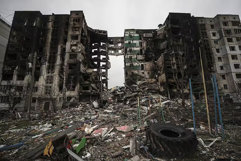 Ukraine đã và đang bị chiến tranh tàn phá nặng nề (Ảnh: QQ).