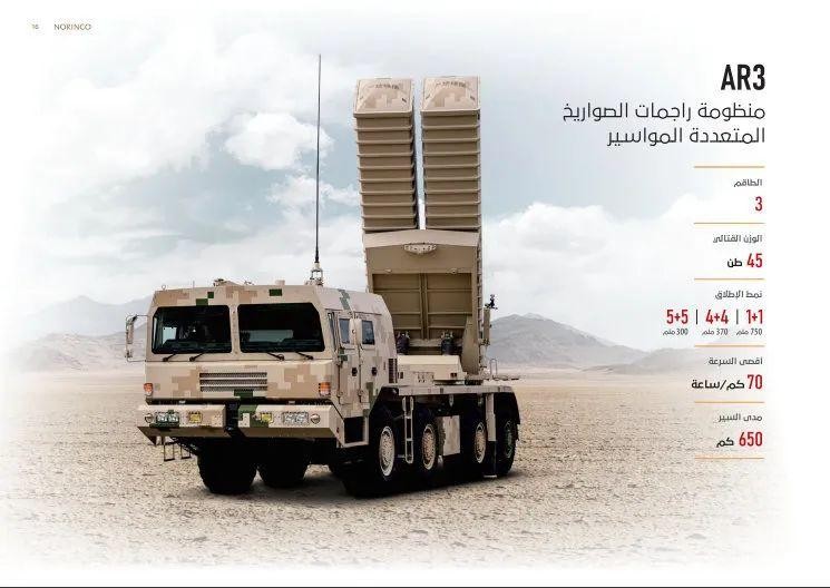 Xe phóng của hệ thống phóng tên lửa tầm xa AR-3 (Ảnh: NORINCO).