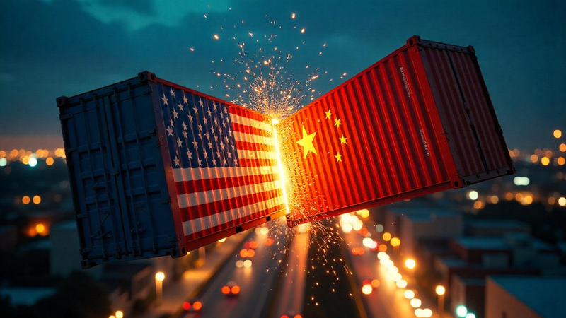 Cuộc chiến thương mại Mỹ-Trung đang ngày càng leo thang với việc hai bên chạy đua tăng thuế đánh vào hàng hóa nhập của nhau. Ảnh: HK01.