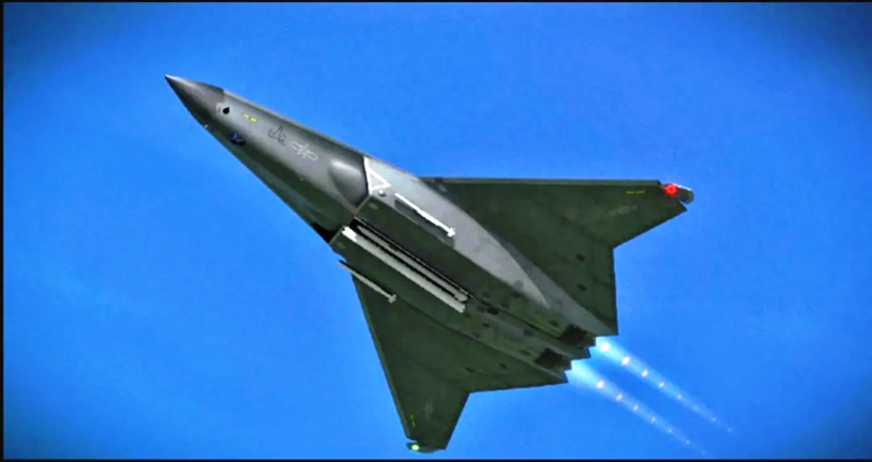 Ảnh chụp chiếc J-50 khi tăng tốc. Ảnh: Guancha.