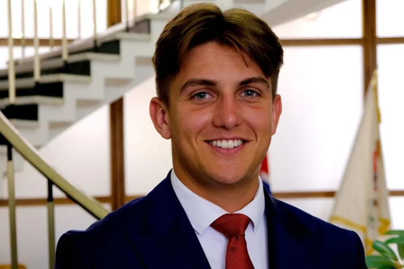 George Finch, vị Chủ tịch 19 tuổi của Đảng Cải cách Anh Quốc. Ảnh: Daily Mail.