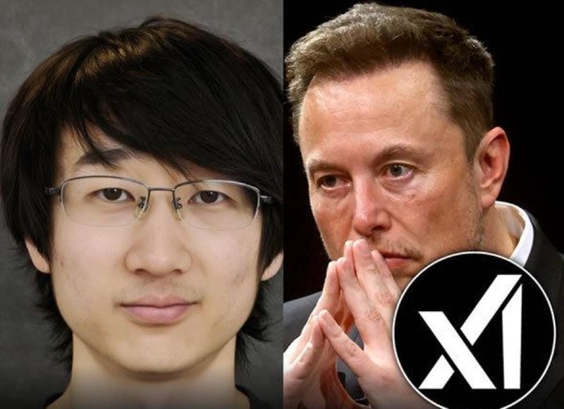 Elon Musk và Lý Tuyết Thần kẻ bị cho là đạo chích mã nguồn cốt lõi của xAI rồi đào tẩu sang OpenAI. Ảnh: Sina.