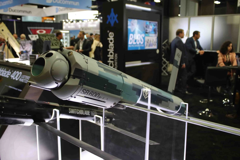 Đạn tuần kích Switchblade 600 Block 2 được trưng bày. Ảnh: Wforum.