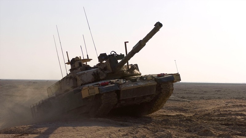 Xe tăng Challenger 2 của Anh. Ảnh Gustavo Olgiati, Quân đội Mỹ.