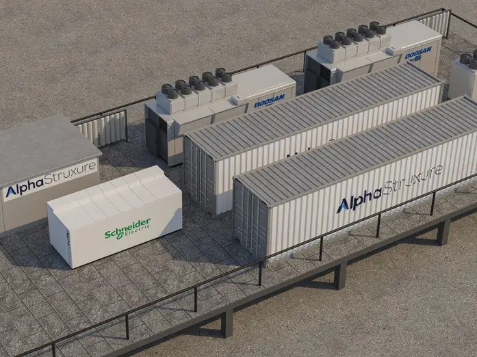 Nhà ga số 1 mới sẽ được cung cấp một phần bởi lưới điện siêu nhỏ với 11,34 megawatt điện và pin điện mặt trời. Ảnh AlphaStruxure