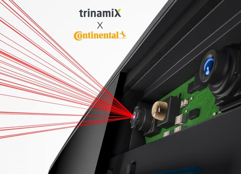 Màn hình nhận dạng trình điều khiển từ Continental và trinamiX. Ảnh Evehicle Technology Màn hình nhận dạng trình điều khiển từ Continental và trinamiX. Ảnh Evehicle Technology