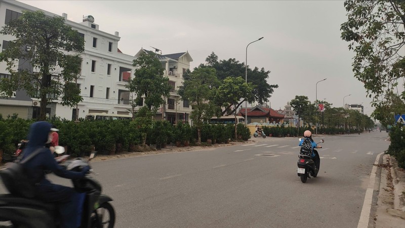 Giá nhà đất mặt tiền tại Đông Anh phổ biến ở mức 100-150 triệu đồng/m2 trong khi mức giá trong quy định bảng giá đất mới chỉ khoảng 30-46 triệu đồng/m2. Ảnh: Lệ Chi