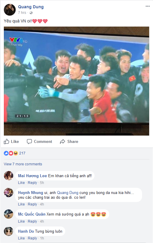 Đoạn Status của ca sĩ Quang Dũng