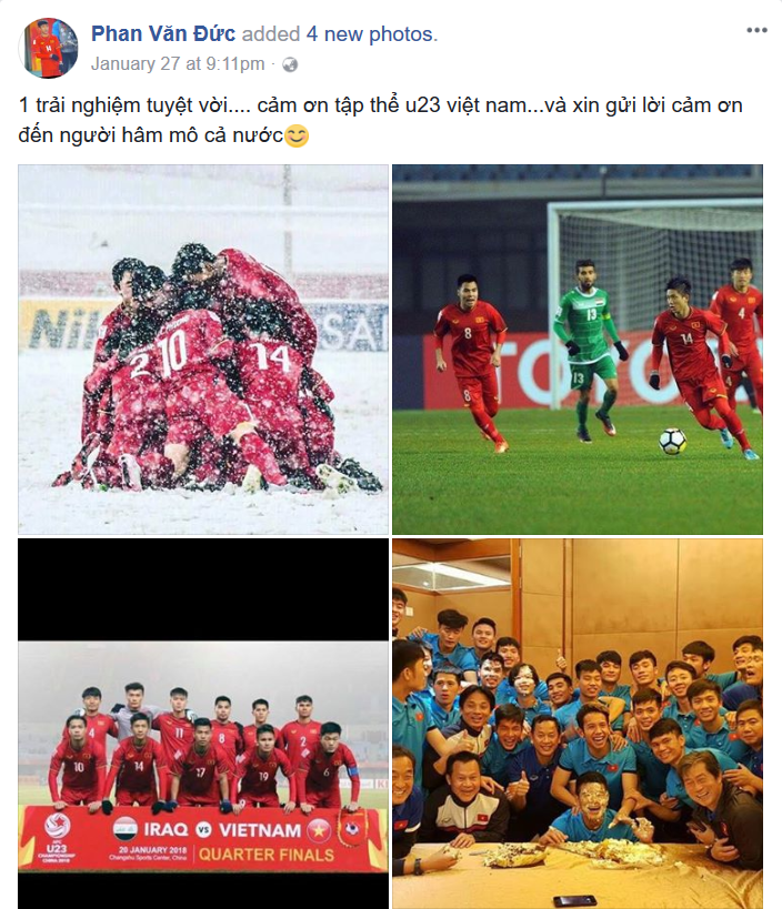 Tuyển thủ U23 Việt Nam chia sẻ gì trên "Phây" sau trận chung kết ảnh 3